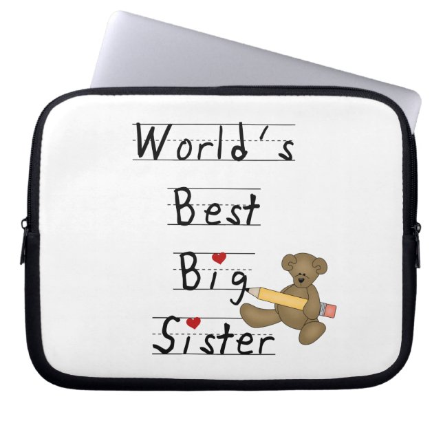 World's Best Big Sister Gifts Laptop Sleeve (Front)