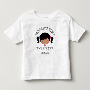 Worlds best big sister personalized toddler t-shirt