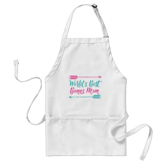 World's Best Bonus Mom Standard Apron (Front)