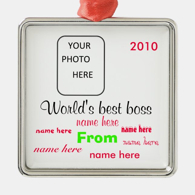 World's best boss Christmas Ornament (Front)