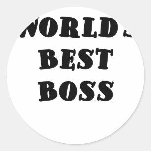 Worlds Best Boss Classic Round Sticker