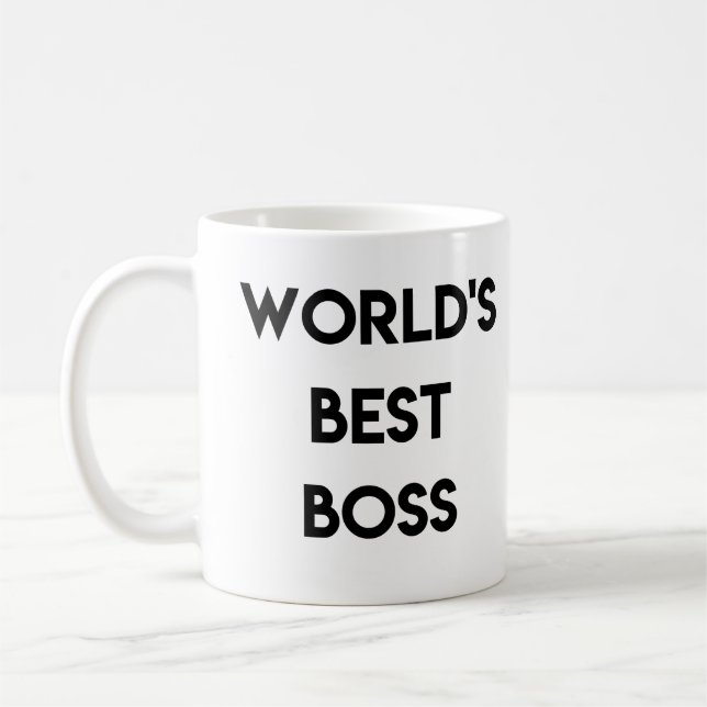 World's best boss coffee mug (Left)