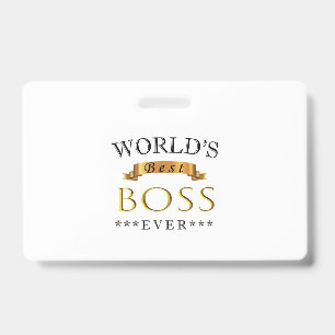 World's best boss ever badge