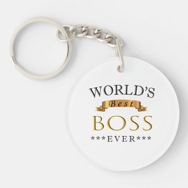 World's best boss ever keychain (Front)