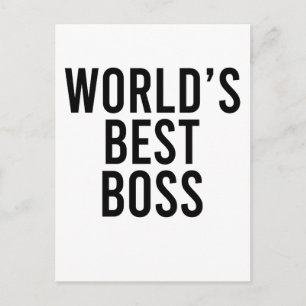 World's best boss gift postcard Funny gift 4 boss