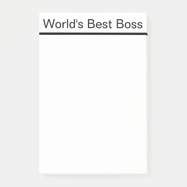 WORLD'S BEST BOSS NOTES (Front)