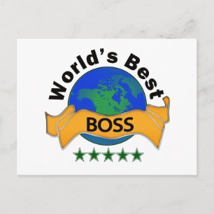World's Best Boss Postcard