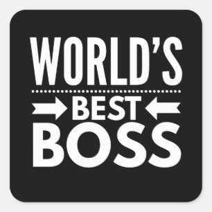 Worlds Best Boss Square Sticker
