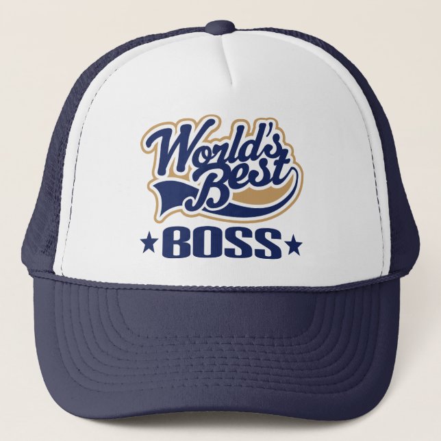 Worlds Best Boss Trucker Hat (Front)