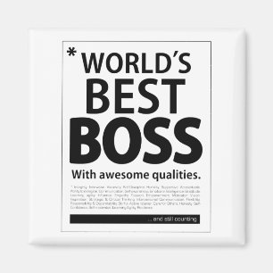 World's Best Boss, With Aweome quality Magnet