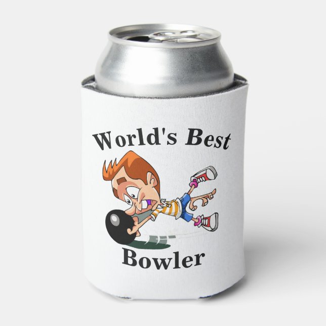 World's Best Bowler Can Cooler (Can Front)