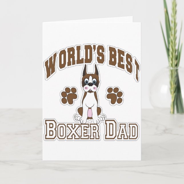 World's Best Boxer Dad Card (Front)