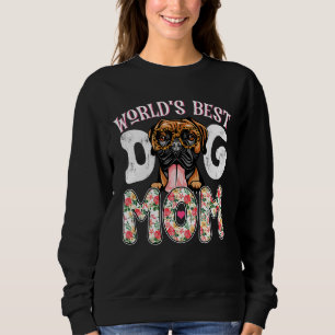 World's Best Boxer Dog Mom Leopard  Mother's Day F Sweatshirt