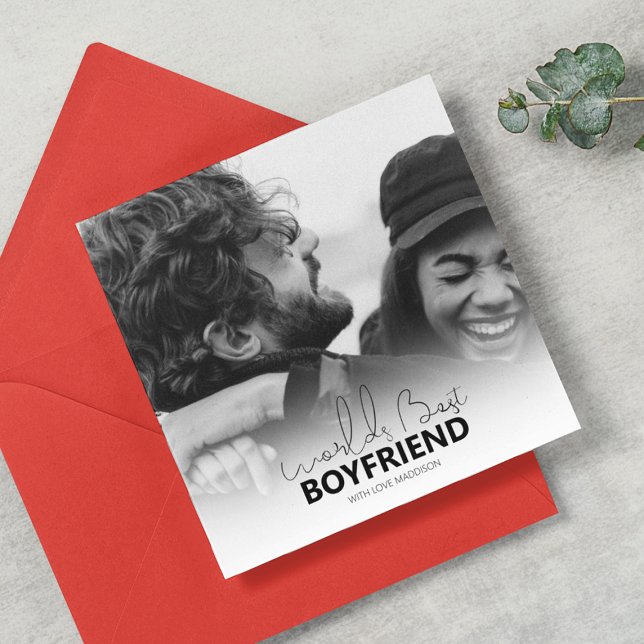 Worlds Best Boyfriend Valentines Day Holiday Card (Creator Uploaded)