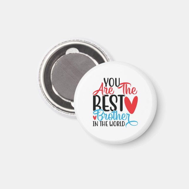 World's best brother Magnet Gift (Front/Back)