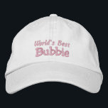 World's Best Bubbie-Grandparent's Day OR Birthday Embroidered Hat<br><div class="desc">If you think your Mom is just the best... then this will be a great gift for her for Grandparent's Day ... especially meant for a new Bubbie so she can brag about her new grand-baby, but it can be for any fabulous Bubbie! Features the text "World's Best Bubbie" in...</div>