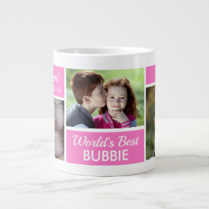 World's Best Bubbie Photo Collage Giant Coffee Mug