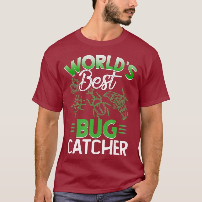 Worlds Best Bug Catcher Bugs Insect Bug Hunter T-Shirt (Front)