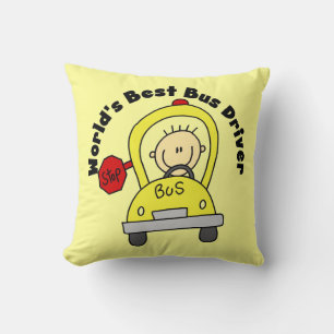 World's Best Bus Driver Throw Pillow