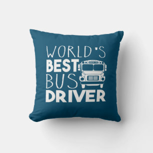 World's Best Bus Driver Throw Pillow