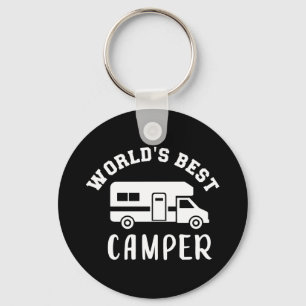 World's best camper camping RV Keychain