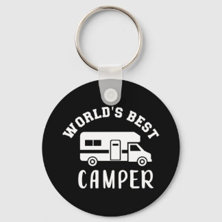 World's best camper camping RV Keychain