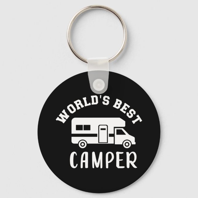 World's best camper camping RV Keychain (Front)