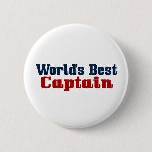 Worlds Best Captain 2 Inch Round Button