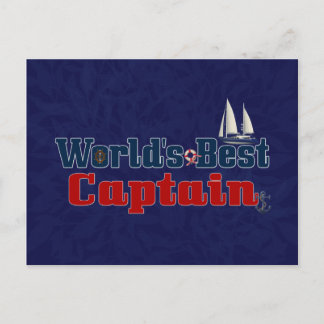 Worlds Best Captain Postcard