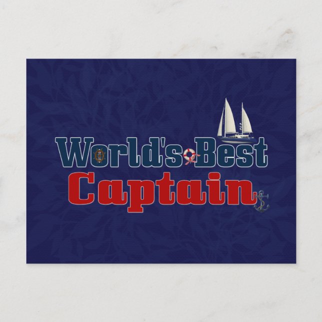 Worlds Best Captain Postcard (Front)