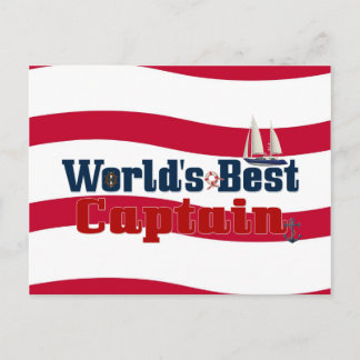 Worlds Best Captain Postcard
