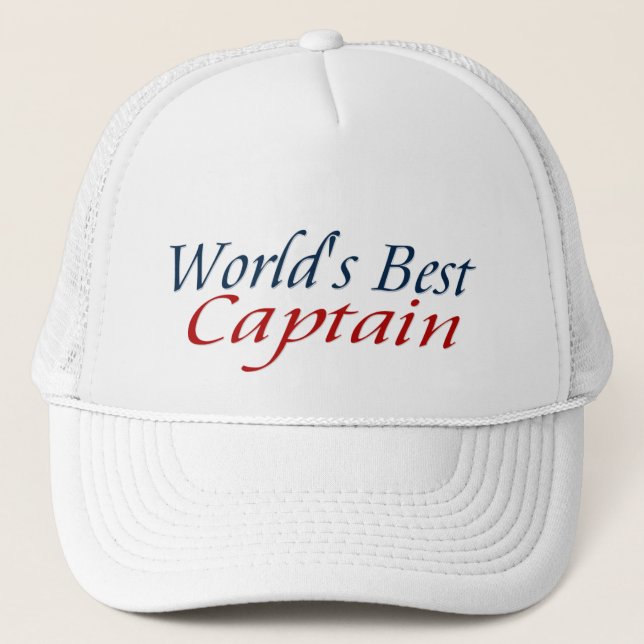 Worlds Best Captain Trucker Hat (Front)