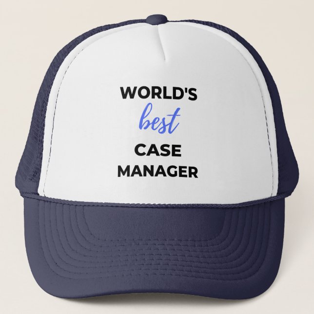 World's Best Case Manager 2 Trucker Hat (Front)