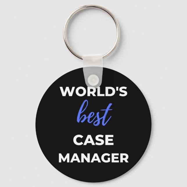 World's Best Case Manager Keychain (Front)