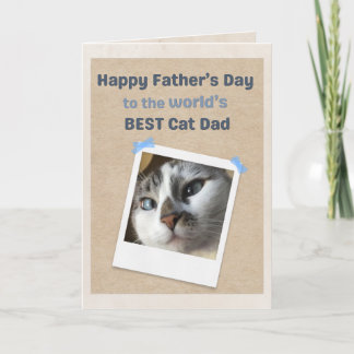 World's Best Cat Dad Card Personal Message