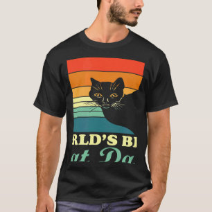 World's Best Cat Dad Cat Dad Retro Style T-Shirt
