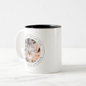 World's Best Cat Dad Classic Simple Photo Two-Tone Coffee Mug (Front Left)