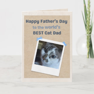 World's Best Cat Dad Father's Day Card (Best Cat)