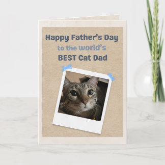 World's Best Cat Dad Father's Day Card (Thanks))
