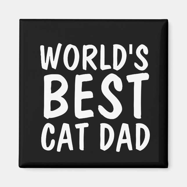 WORLD'S BEST CAT DAD Fridge Magnets (Front)