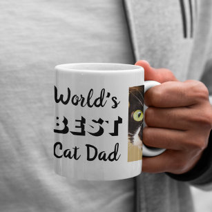 World's Best Cat Dad Personalized Photos Coffee Mug