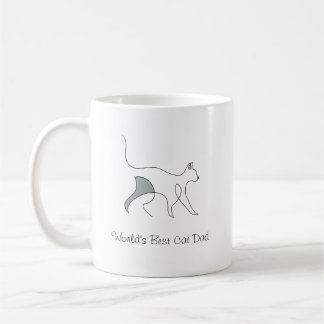 World's Best Cat Dad Simple Elegant Personalized Coffee Mug