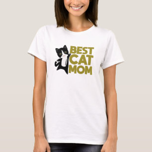 Worlds Best Cat Mom - Cats Black Sweet Animals T-Shirt