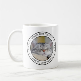 World's Best Cat Mom Classic custom Photo Coffee Mug