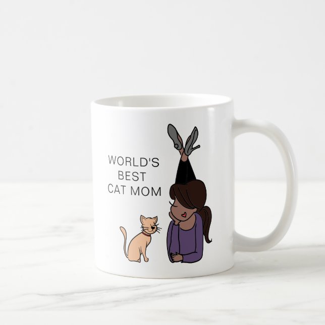 World's Best Cat Mom Coffee Mug (Right)