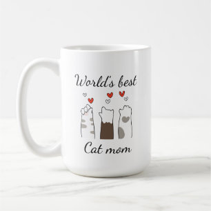 World's best cat mom custom coffee mug