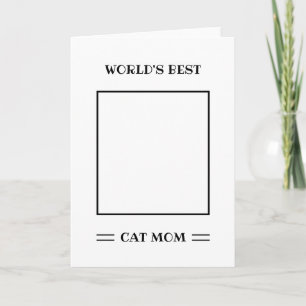World's Best Cat Mom Custom Photo Personalized Card