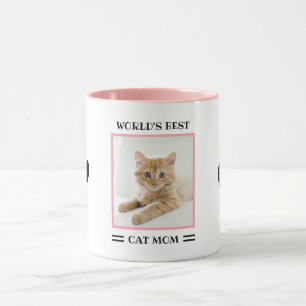 World's Best Cat Mom Custom Photo Personalized Mug