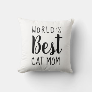 World's Best Cat Mom - Customizable Throw Pillow