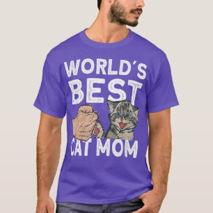 Worlds Best Cat Mom Cute Cat T-Shirt